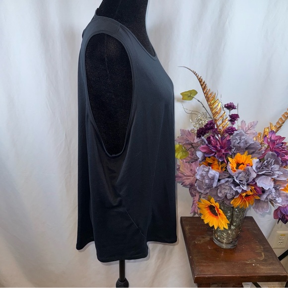 Freely Black Crisscross Back Tank Top Sleeveless Flowy Stretch 1X - Picture 4 of 8